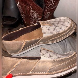 Ariat Women’s Tan and Cream Slip-On Loafers